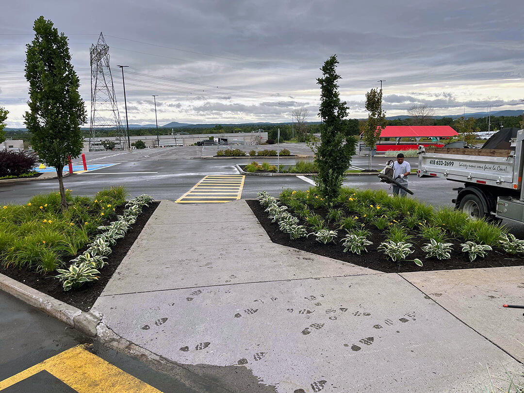 Plantation et aménagement floral pour les commerces et propriétés municipales